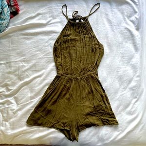 olive green h&m romper